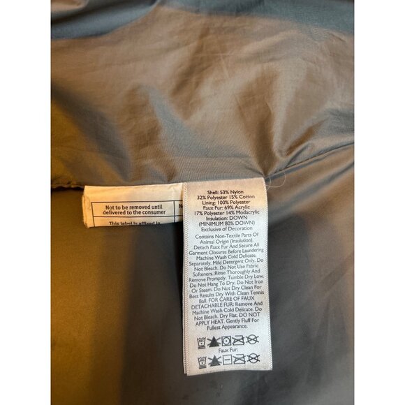 Eddie Bauer Women’s S Black Long Down Quilted Puffer Jacket Parka Faux Fur Hood - Picture 10 of 13